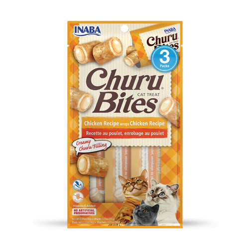 Inaba Cat Churu Bites - Chicken Recipe Wraps Chicken Recipe - 3pk