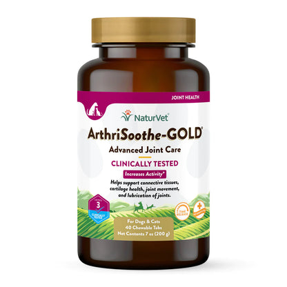 NATURVET® ARTHRISOOTHE-GOLD® ADVANCED CARE CHEWABLE TABLETS FOR CATS & DOGS