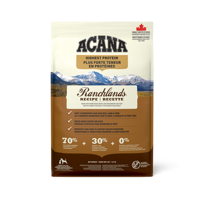 Acana Highest Protein Ranchlands Recipe Dog Food