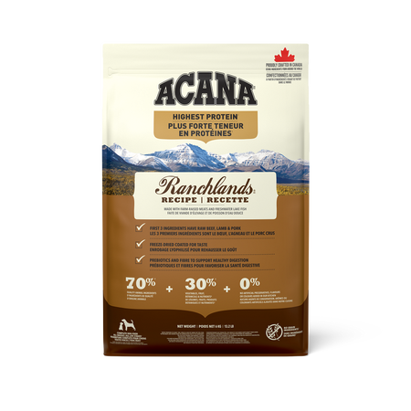 Acana Highest Protein Ranchlands Recipe Dog Food