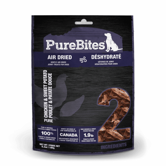 PUREBITES® CHICKEN & SWEET POTATO DOG JERKY TREATS 180 GM