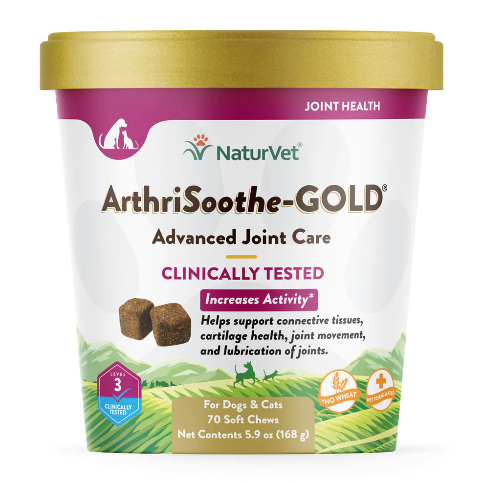 NATURVET® ARTHRISOOTHE-GOLD® ADVANCED CARE SOFT CHEWS FOR CATS & DOGS