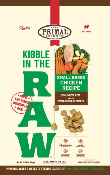 Primal Kibble In The Raw Small Breed Chicken Recipe Dog