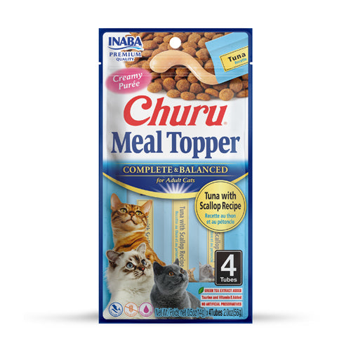 Inaba Cat Churu Meal Topper - Tuna with Scallop Recipe 56g - 3pk