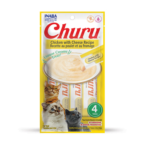 Inaba Cat Churu - Purées - Chicken with Cheese Recipe 56g - 3pk