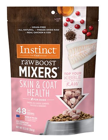 Instinct Raw Boost Mixers Grain Free Skin And Coat Health Dog