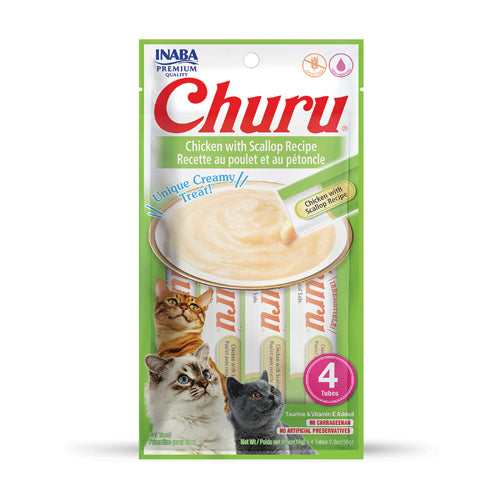 Inaba Cat Churu - Purées - Chicken with Scallop Recipe 56g - 3pk