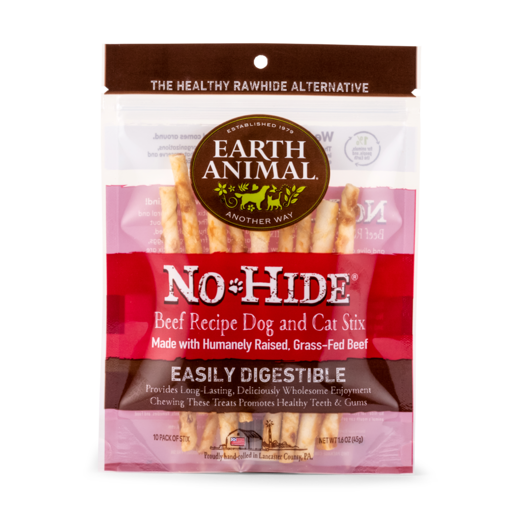 EARTH ANIMAL® NO-HIDE® BEEF RECIPE STIX (10 PACK) DOG & CAT CHEW