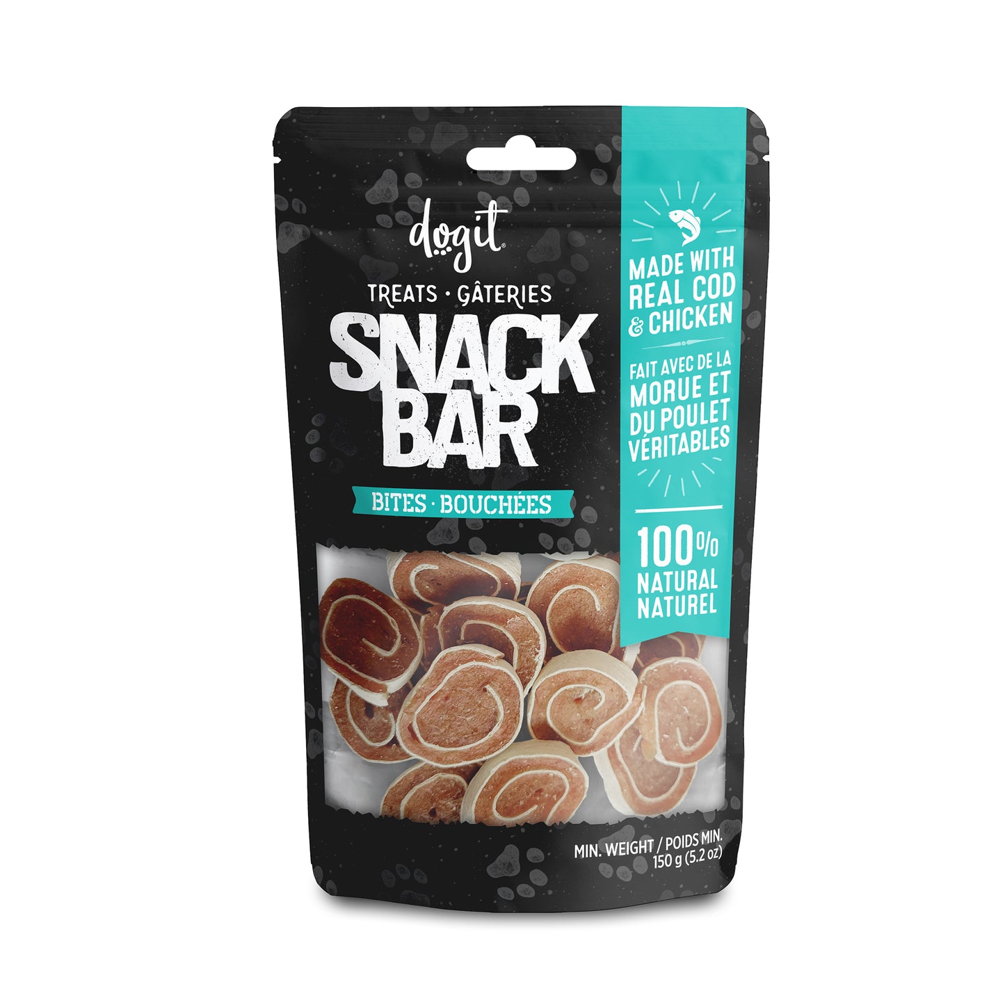 Dogit Snack Bar Treats - Cod & Chicken Bites - 150G