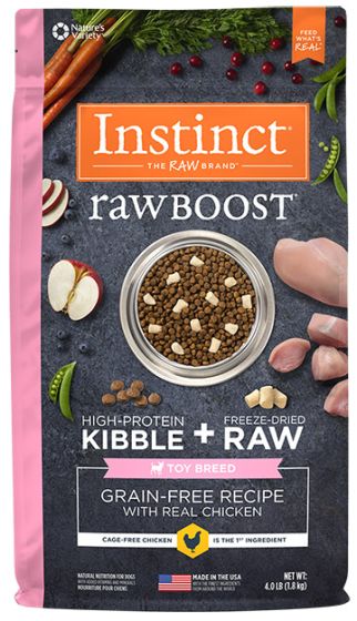 Instinct Raw Boost Grain Free With Real Chicken Toy Breed Dog 4lb