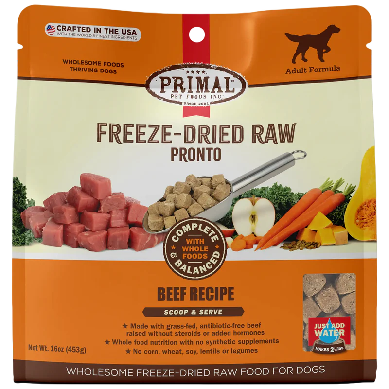 PRIMAL Freeze Dried Raw Pronto Beef Recipe DOG