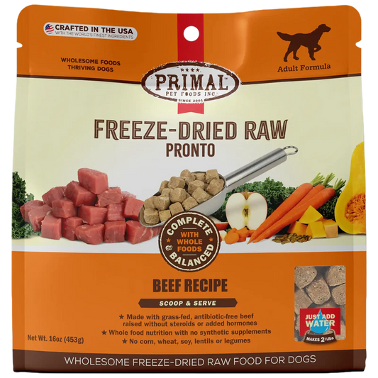 PRIMAL Freeze Dried Raw Pronto Beef Recipe DOG