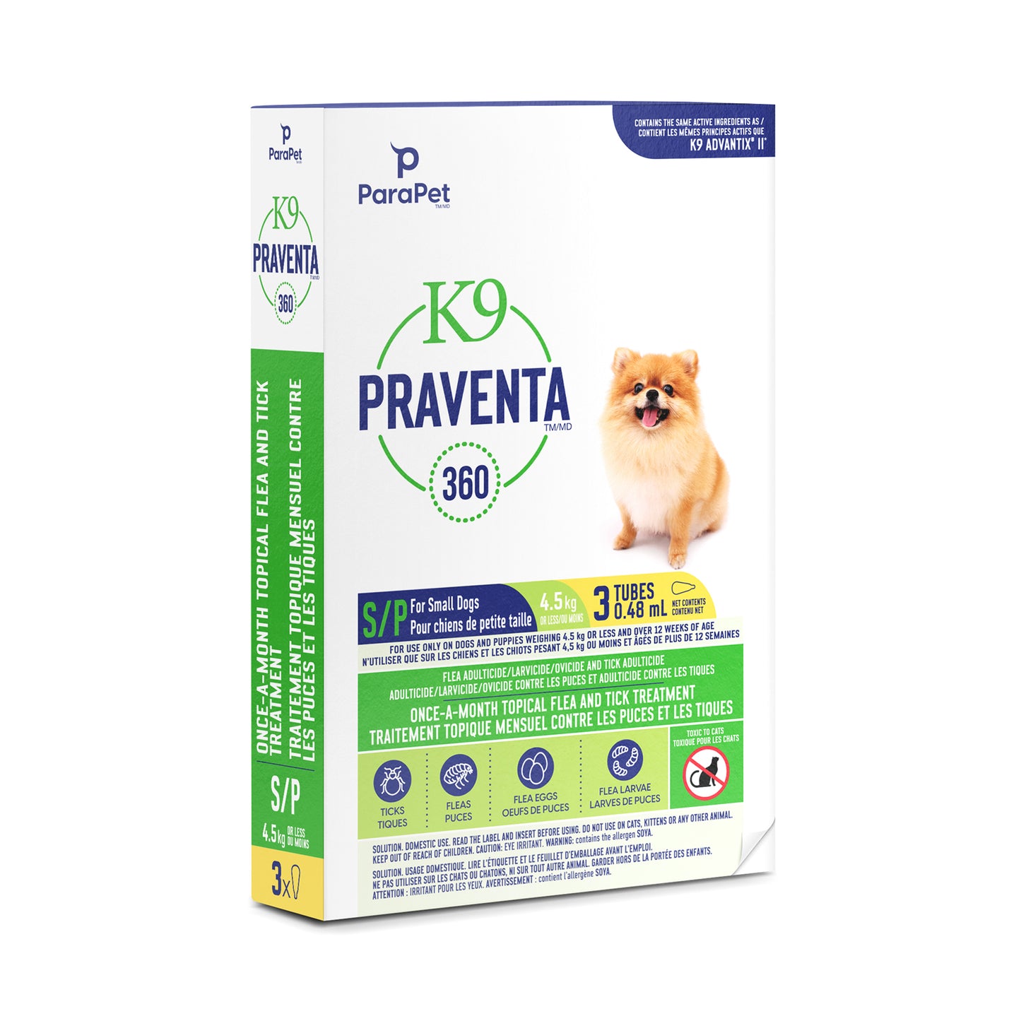 K9 Praventa 360 Flea & Tick Treatment - Small Dogs up to 4.5 kg