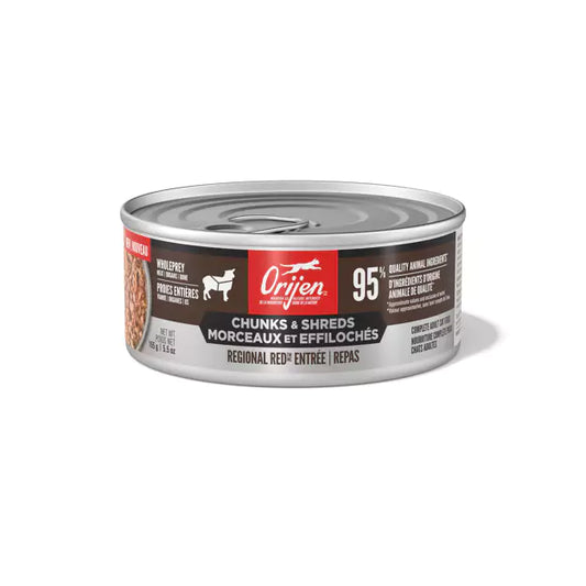 ORIJEN Chunks + Shreds Wet Cat Food Regional Red Entrée 155g 3pk