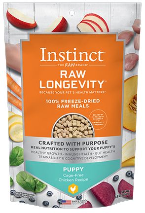 Instinct Longevity Freeze Dried Raw Meals Puppy Chicken Dog 9.5oz