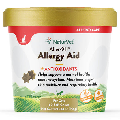 NATURVET® ALLER-911® ALLERGY AID SOFT CHEWS FOR CATS (60 CT)