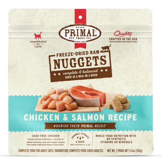 Primal Freeze Dried Chicken And Salmon Nuggets Cat