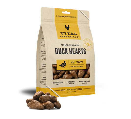 VE FDR Duck Hearts Dog Treats 10 oz