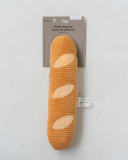 Dexypaws Plush Dog Toy, Baguette 12"
