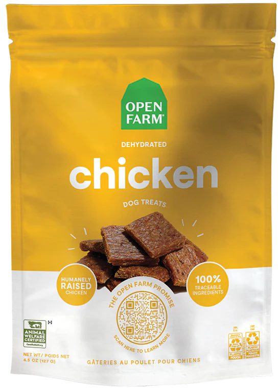 OPEN FARM® DEHYDRATED CHICKEN DOG TREATS 4.5 OZ