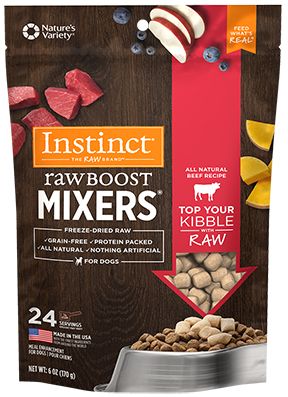 Instinct Raw Boost Mixers Grain Free All Natural Beef Topper Dog