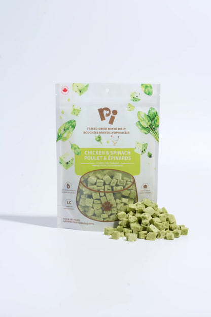 PiPet - MIXED BITES - CHICKEN & SPINACH 57G