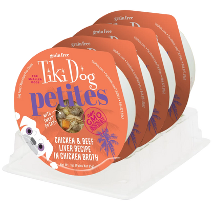 TIKI DOG™ ALOHA PETITES™ CHICKEN & BEEF LIVER WET DOG FOOD 3OZ*3pk