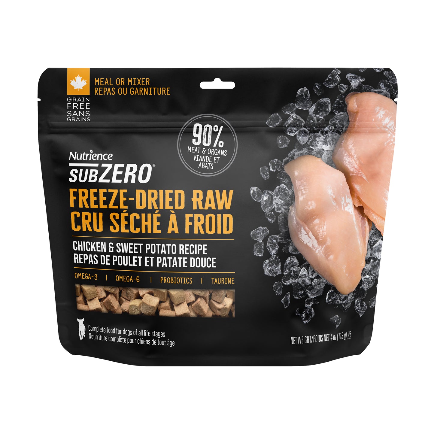 Nutrience SubZero Freeze-Dried Raw Dog Food - Chicken & Sweet Potato Recipe