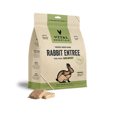Vital Essentials® Freeze-Dried Raw Rabbit Entree Dog Food Mini Patties 14 oz