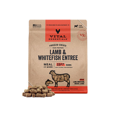 Vital Essentials® Freeze-Dried Raw Lamb & Whitefish Entree & Mixer Soft Nibs Dog Food