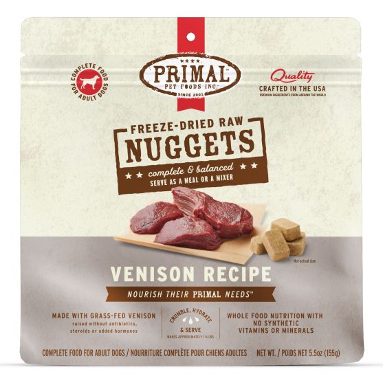 Primal Freeze Dried Venison Nuggets Dog