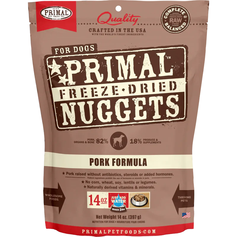 Primal Freeze Dried Pork Nuggets Dog