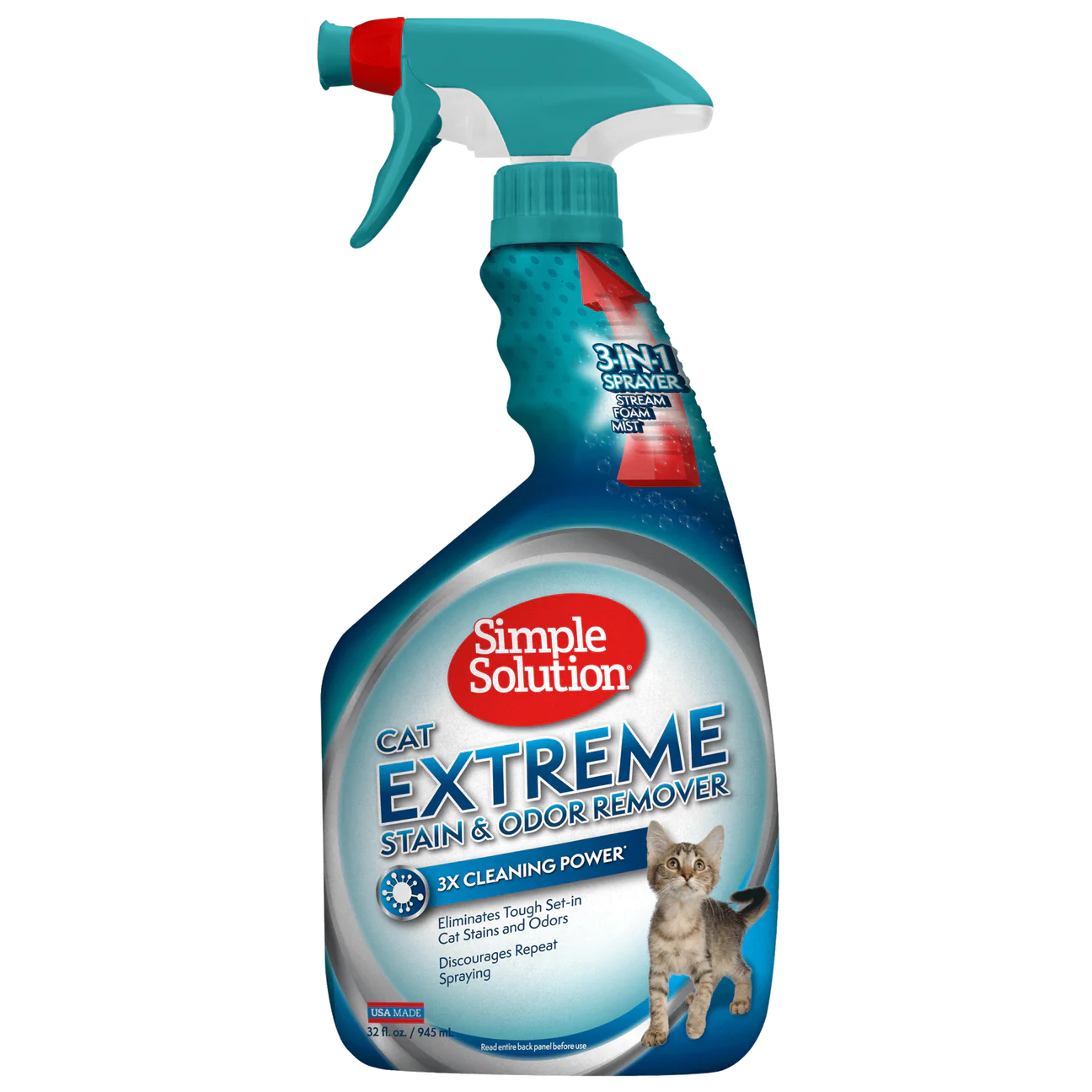 Simple Solution Extreme Cat Stain And Odor Remover Spray Cat 32oz