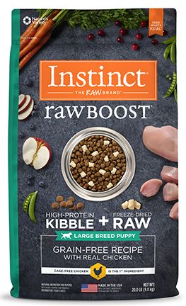 Instinct Raw Boost Grain Free With Real Chicken Large Breed Pup Dog 20lb