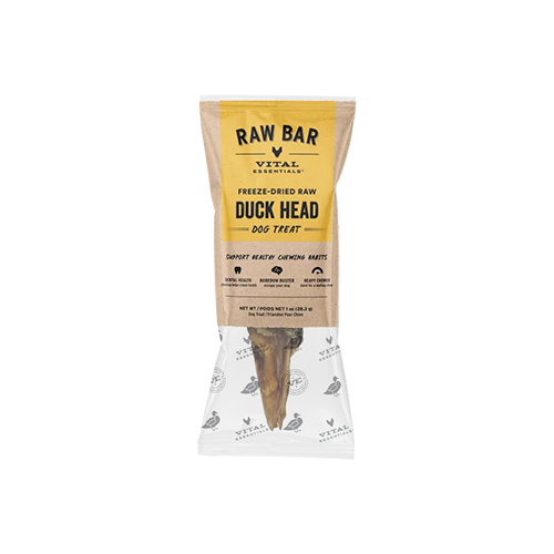 Vital Essentials® RAW BAR Freeze-Dried Raw Duck Head Dog Snacks
