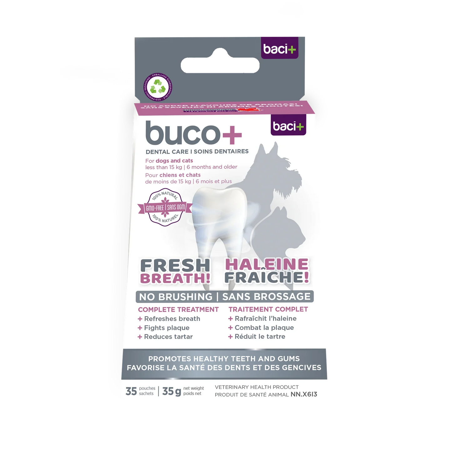 buco+ fresh breath and healthy teeth for cats and dogs 35G