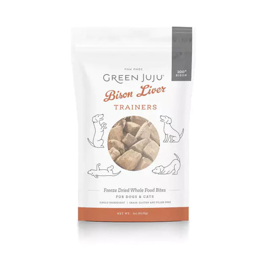 Green Juju Dog/Cat Freeze Dried Trainers Bison Liver 85g