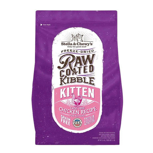 STELLA & CHEWY'S® RAW COATED KIBBLE CAGE-FREE CHICKEN RECIPE FOR KITTENS GRAIN FREE DRY KITTEN FOOD