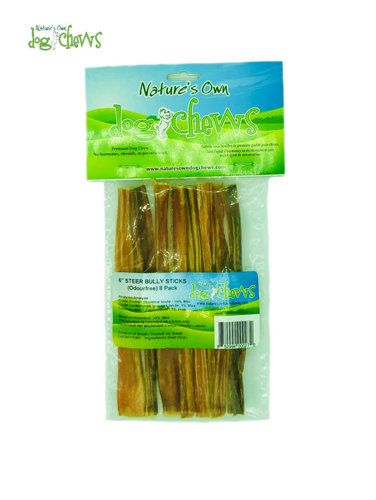 Nature's Own - Steer Bully Sticks 8 Pack (6 inch/15cm)