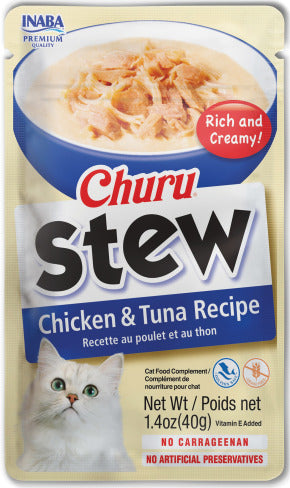 Inaba Cat Churu Stew - Chicken with Scallop Recipe 40g - 3pk