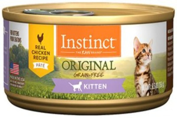 Instinct Original Grain Free Real Chicken Kitten Cat 3pk