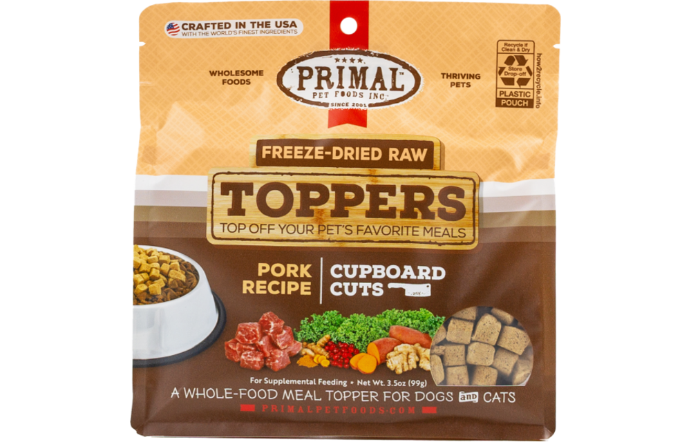 Primal Freeze Dried Pork Cupboard Cuts Topper Cat-Dog