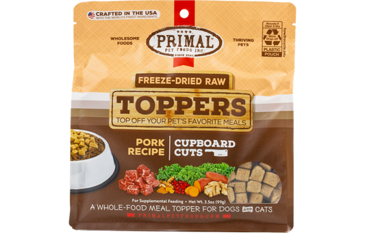 Primal Freeze Dried Pork Cupboard Cuts Topper Cat-Dog