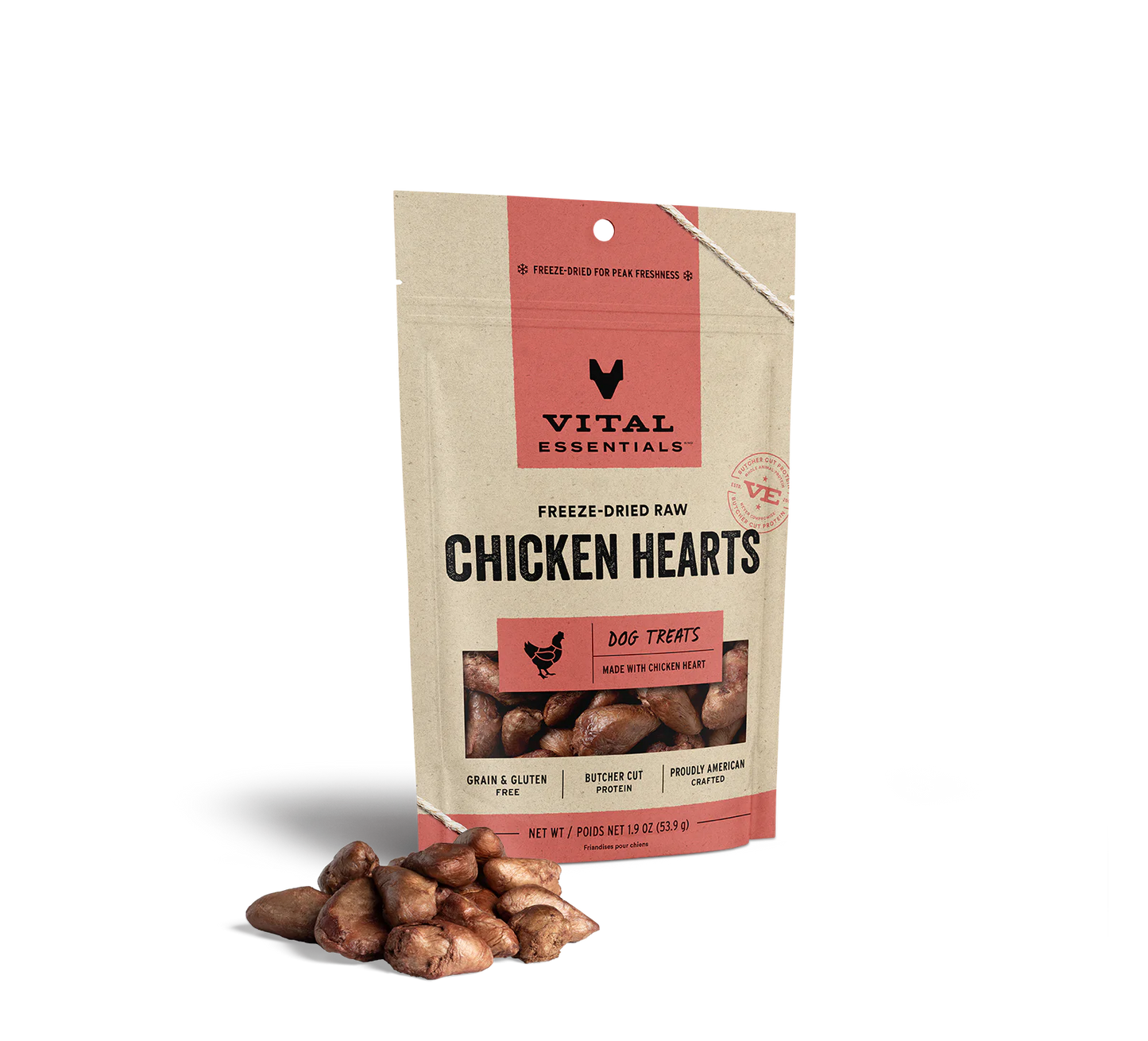 VE FDR Chicken Hearts Dog Treats