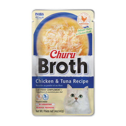 Inaba Cat Churu Broth - Chicken & Tuna Recipe 40g - 3pk