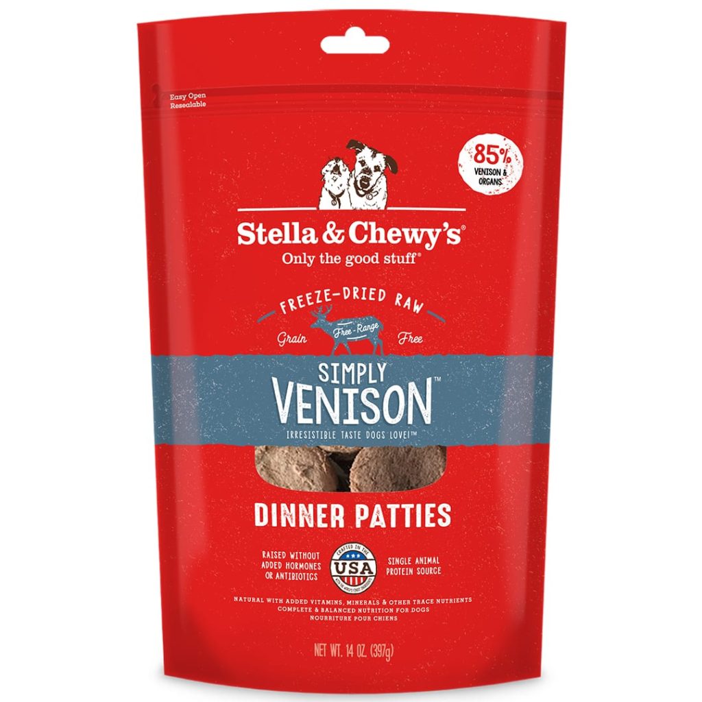 STELLA & CHEWY'S® SIMPLY VENISON DINNER PATTIES FREEZE-DRIED RAW DOG FOOD