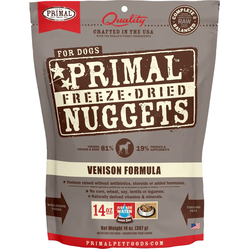 Primal Freeze Dried Venison Nuggets Dog