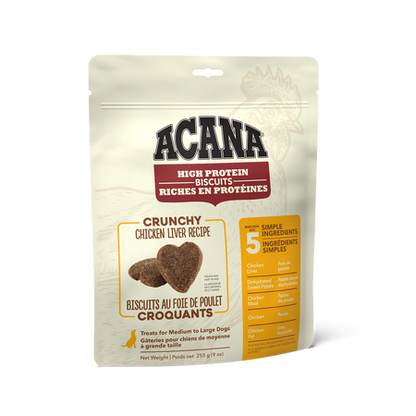 Acana High Protein Chicken Liver Dog Treats Biscuits