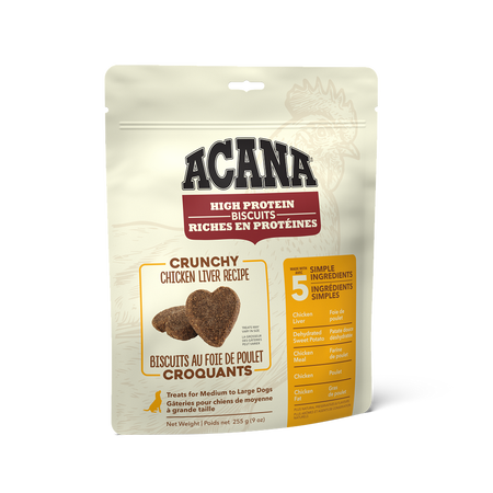 Acana High Protein Chicken Liver Dog Treats Biscuits