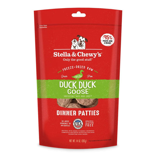 STELLA & CHEWY'S® DUCK, DUCK, GOOSE DINNER PATTIES FREEZE-DRIED RAW DOG FOOD